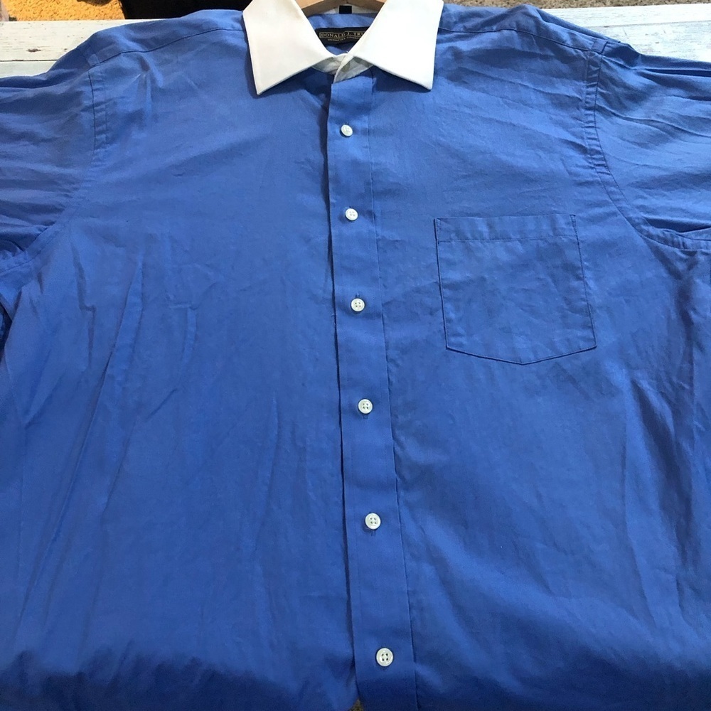 Donald J Trump Blue Men's Shirt with White Collar